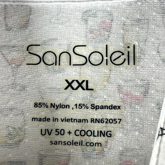 SanSoleil Golf Pullover Womens XXL Printed 1/4 Zip Cocktail UPF 50 Cooling - Picture 6 of 12